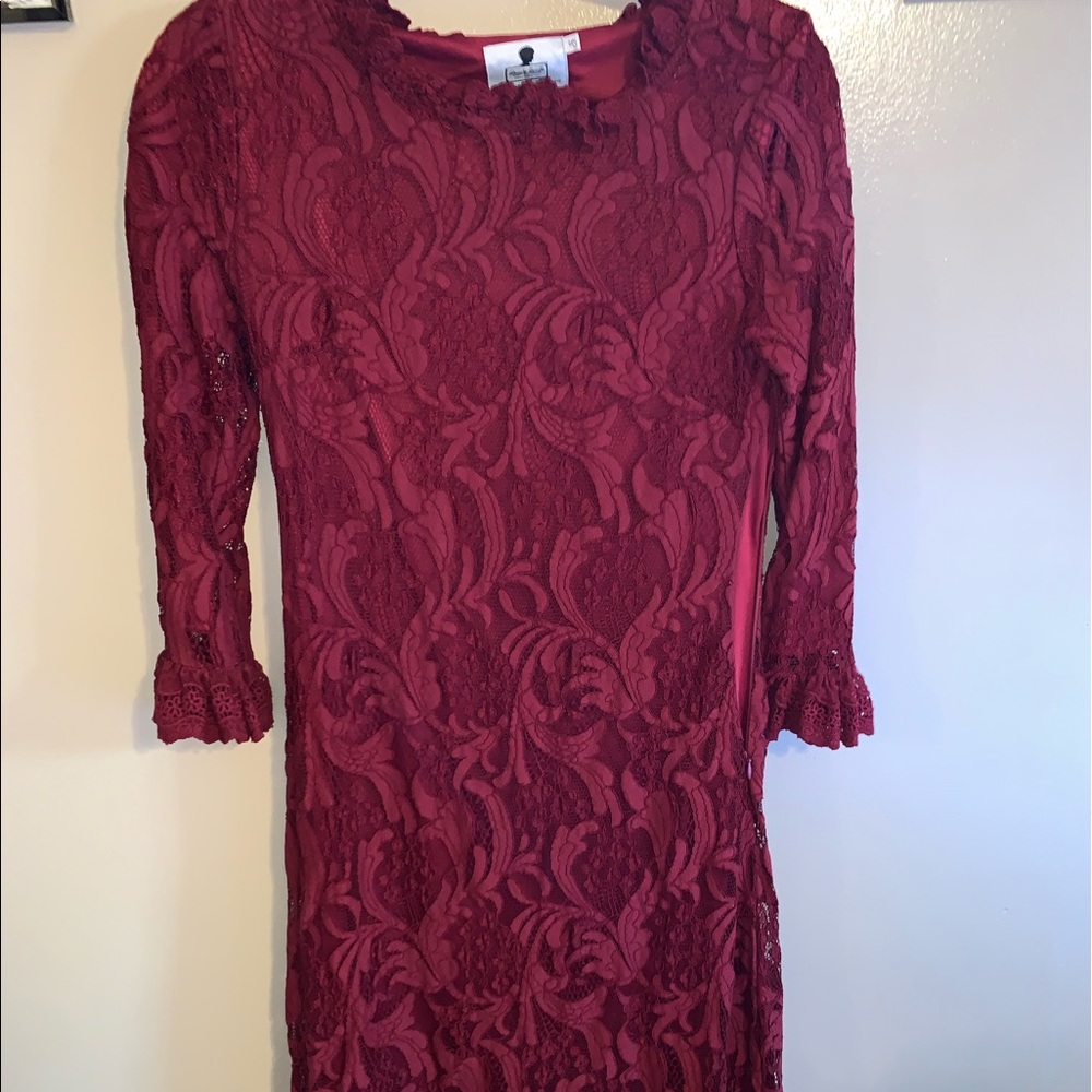 Dainty Jewels Maroon Hampton’s Dinner Dress